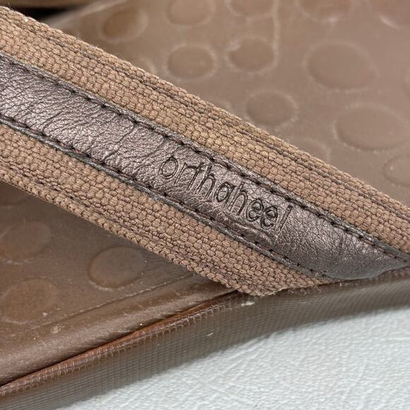 Orthaheel Flip Flop Sandals Womens Size 9 Brown Thong Orthotic Support - Picture 8 of 11